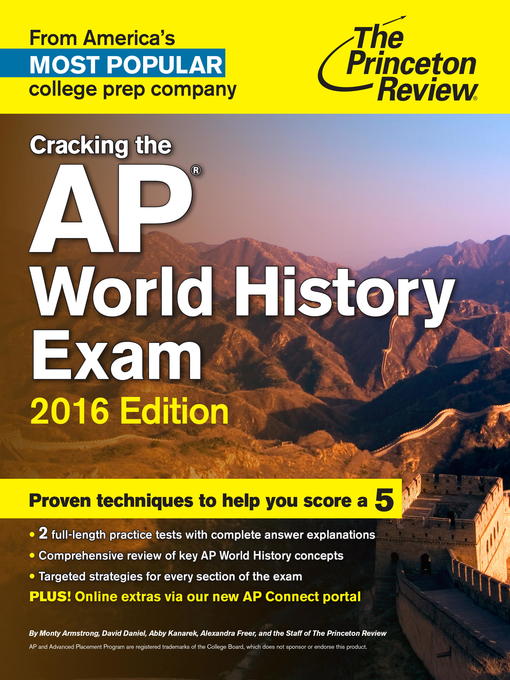 Title details for Cracking the AP World History Exam, 2016 Edition by Princeton Review - Available